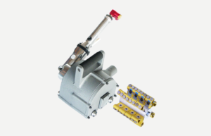 904104 - 4 inch Roto-peen Air Powered Shrouded Power Tool Kit with C Flap Hub